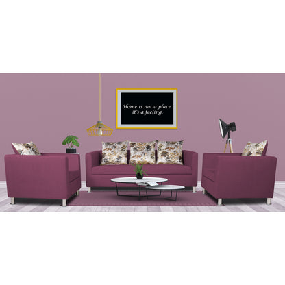 Adorn India Sal Alita 3-1-1 Compact 5 Seater Sofa Set (Light Purple)