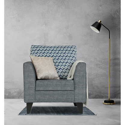 Adorn India Tornado Bricks 1 Seater Sofa (Grey)