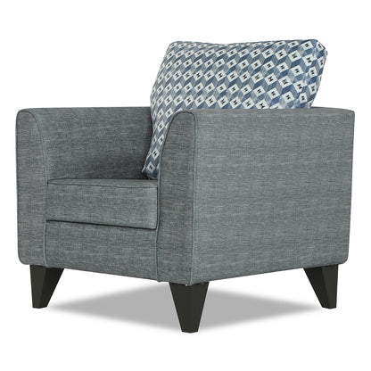 Adorn India Tornado Bricks 1 Seater Sofa (Grey)