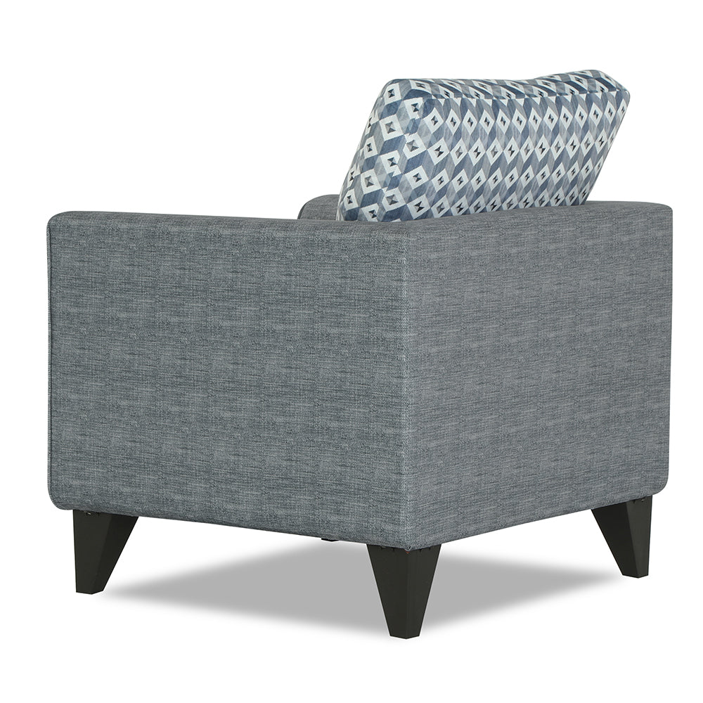 Adorn India Tornado Bricks 1 Seater Sofa (Grey)