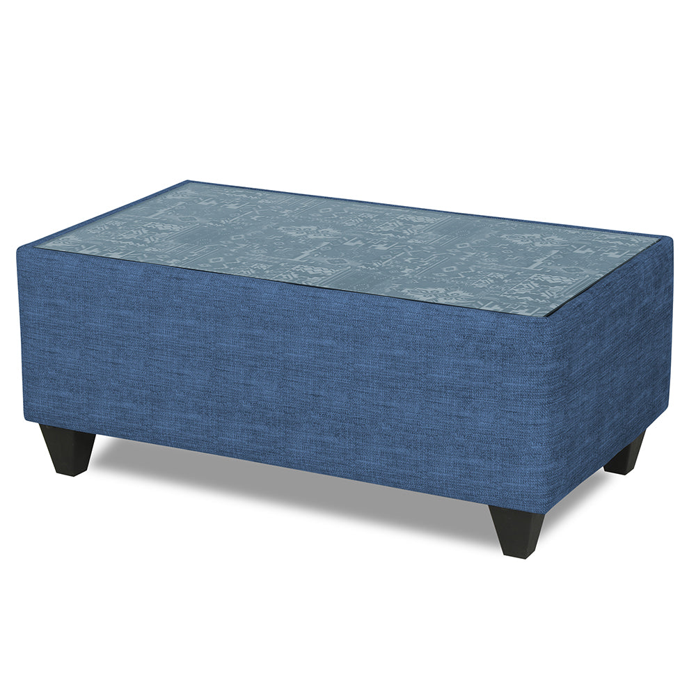 Adorn India Sheldon Crafty 3+1+1 5 Seater Sofa Set with Centre Table (Blue)