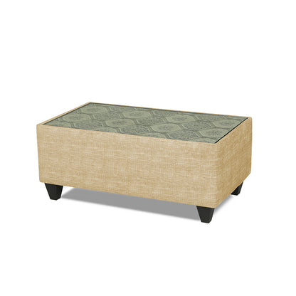 Adorn India Cortina Damask (3 Years Warranty) 3+1+1 5 Seater Sofa Set with Centre Table (Beige) Modern